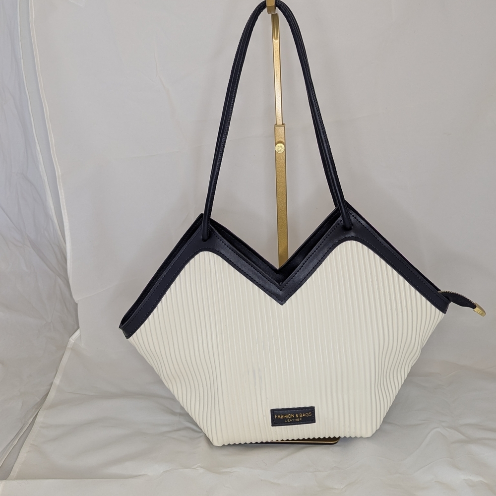 White and Black Women's Handbag